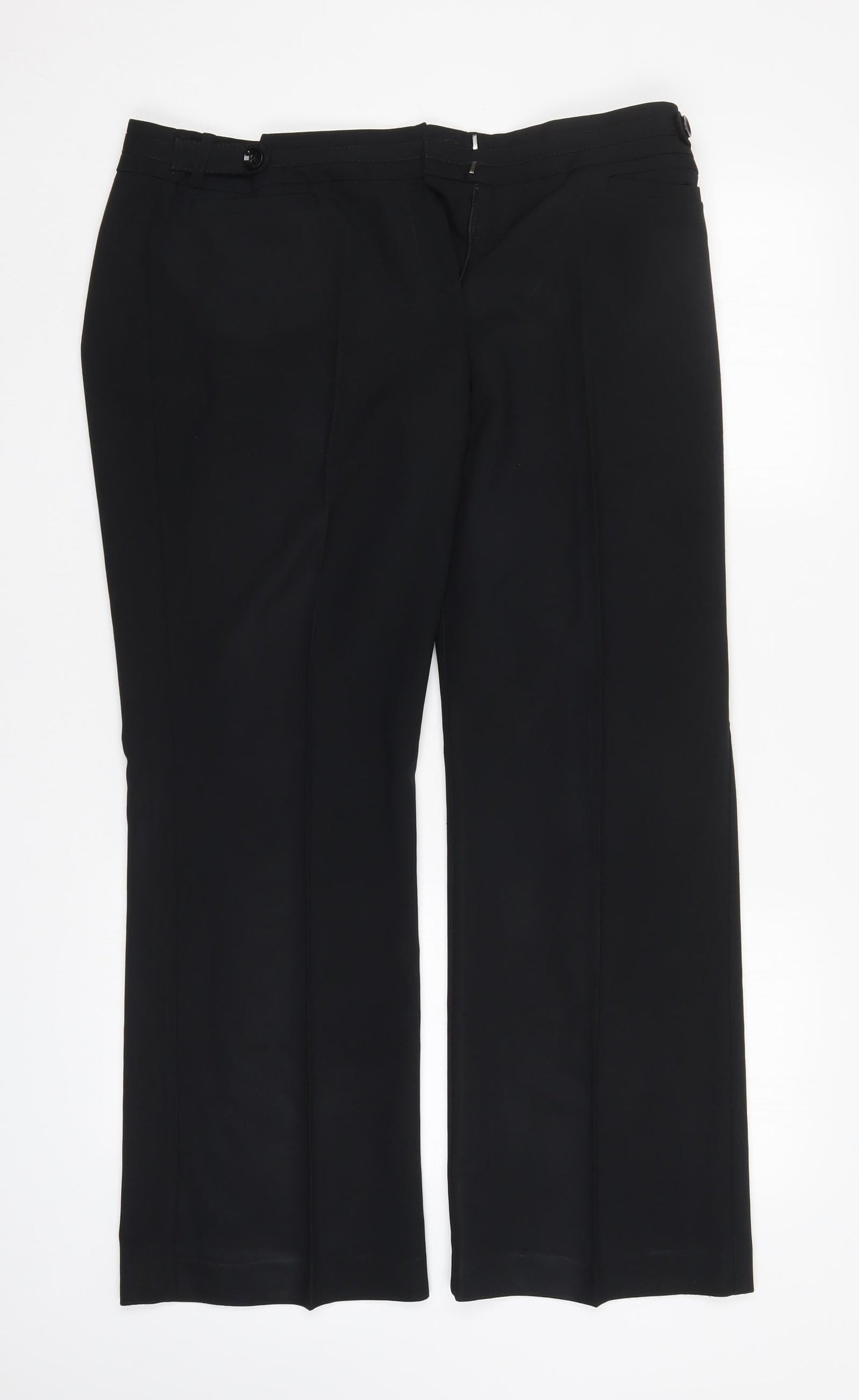 Womens UK Size 14 Dunnes Regular Fit  Black Trousers