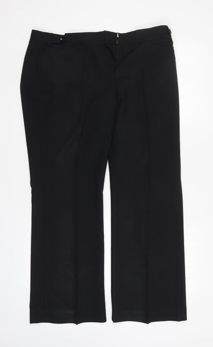 Womens UK Size 14 Dunnes Regular Fit  Black Trousers