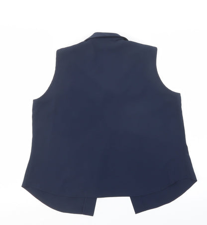 Jamie Oliver Womens Blue   Basic Button-Up Size 14