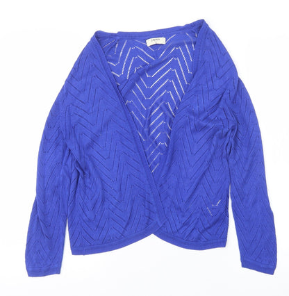 Womens UK Size 12 Papaya Blue Cardigan Jumper