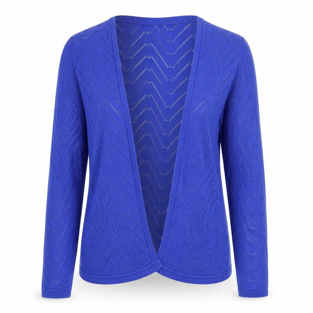Womens UK Size 12 Papaya Blue Cardigan Jumper