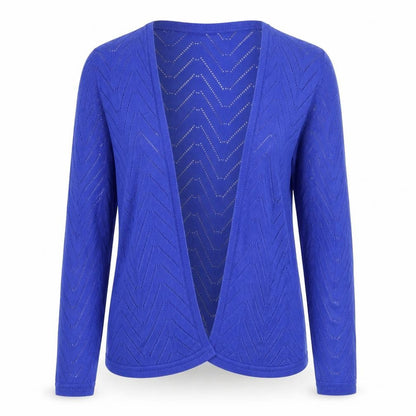 Womens UK Size 12 Papaya Blue Cardigan Jumper