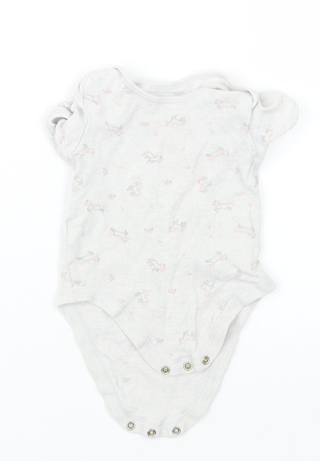 George Girls Grey Geometric  Babygrow One-Piece Size 12-18 Months