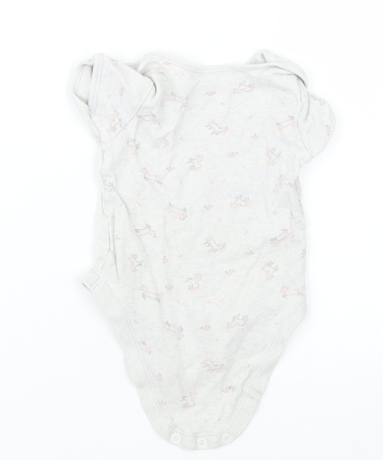 George Girls Grey Geometric  Babygrow One-Piece Size 12-18 Months