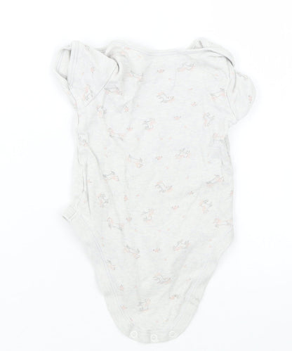 George Girls Grey Geometric  Babygrow One-Piece Size 12-18 Months