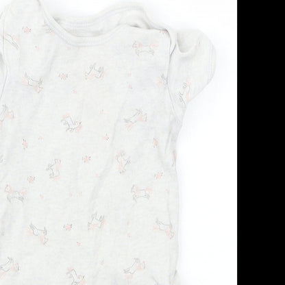 George Girls Grey Geometric  Babygrow One-Piece Size 12-18 Months