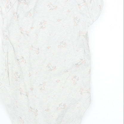 George Girls Grey Geometric  Babygrow One-Piece Size 12-18 Months