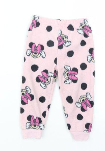 Primark Girls Pink Geometric  Capri Pyjama Pants Size 18-24 Months  - Minnie Mouse
