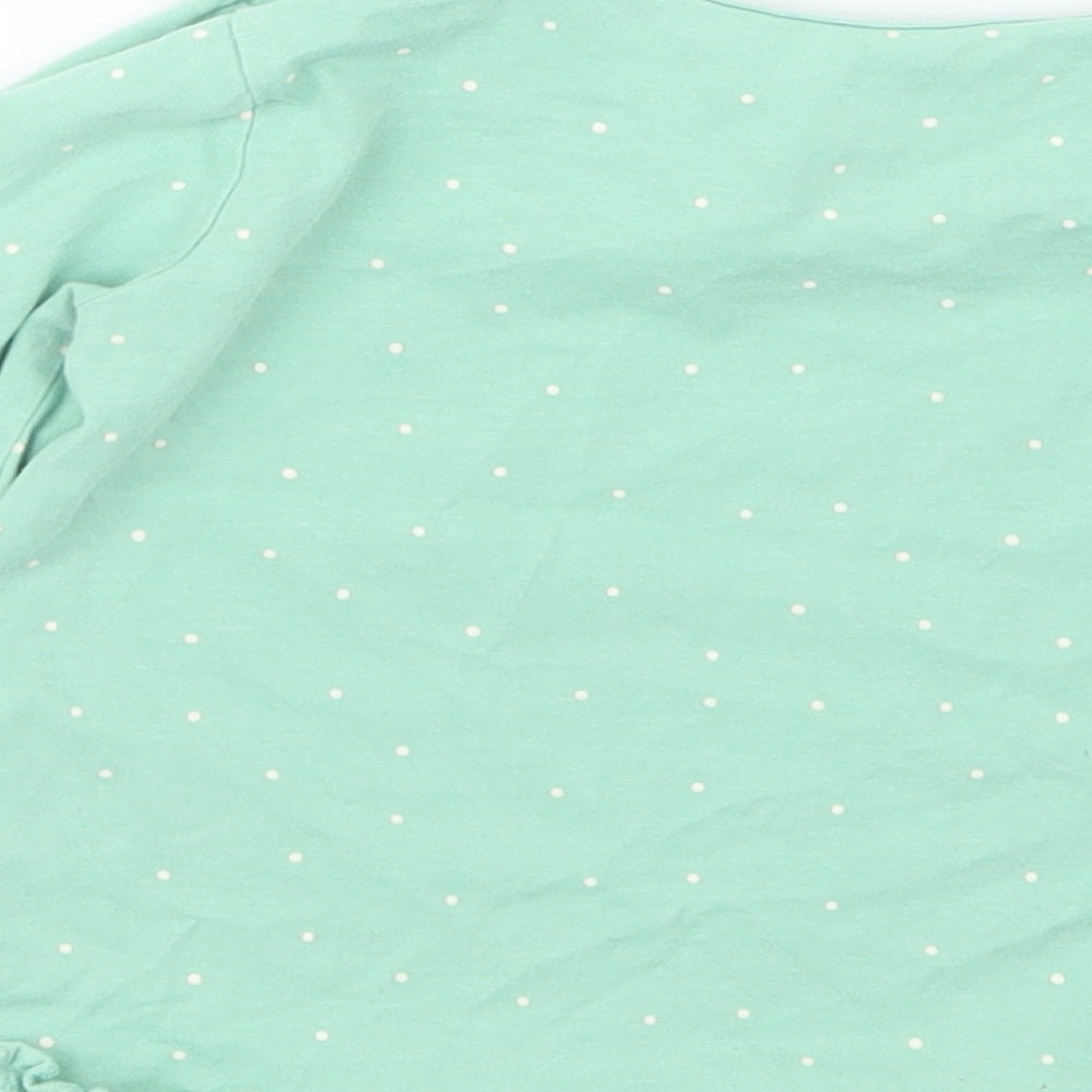 George Girls Green Polka Dot  Basic T-Shirt Size 18-24 Months