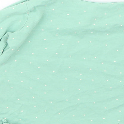 George Girls Green Polka Dot  Basic T-Shirt Size 18-24 Months