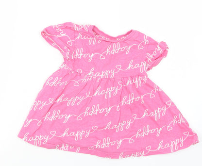 Studio Girls Pink Geometric  T-Shirt Dress  Size 12-18 Months