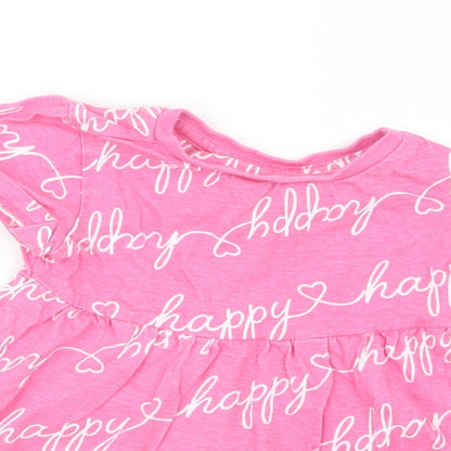 Studio Girls Pink Geometric  T-Shirt Dress  Size 12-18 Months
