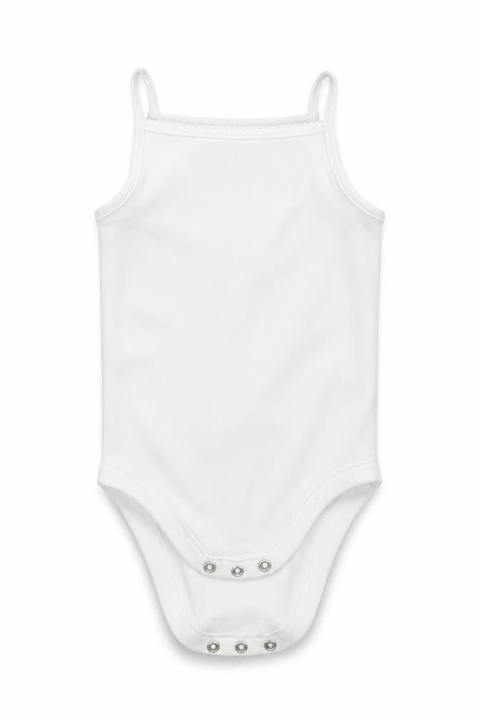 Front view of George Baby White Babygrow One-Piece, size 12-18, Months