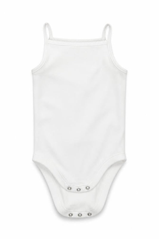 Front view of George Baby White Babygrow One-Piece, size 12-18, Months