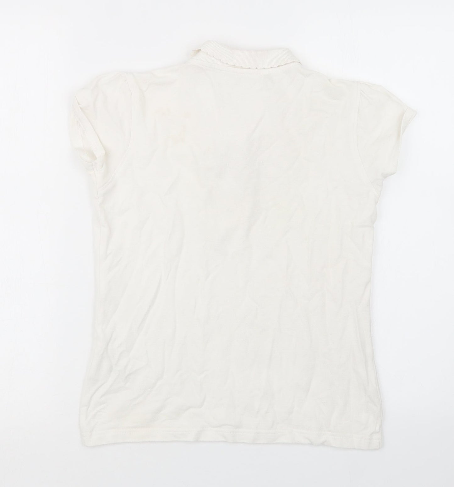 George Girls White   Basic Polo Size 11-12 Years