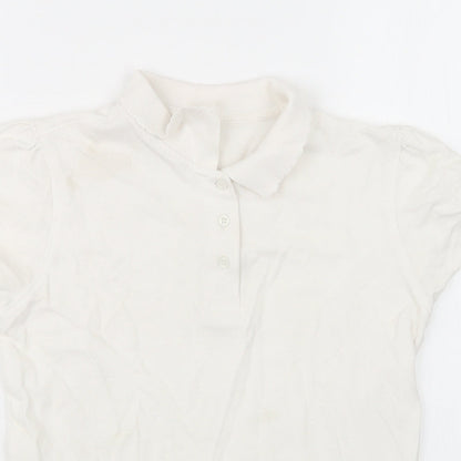 George Girls White   Basic Polo Size 11-12 Years