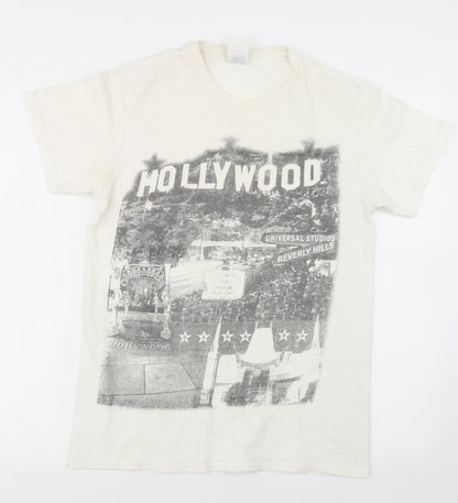 Mens UK Size S Delta White  T-Shirt