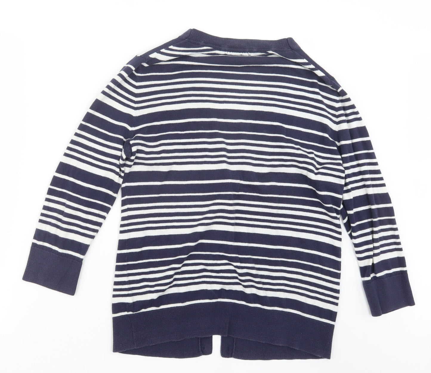 Gap Womens Blue Striped Knit Cardigan Jumper Size M