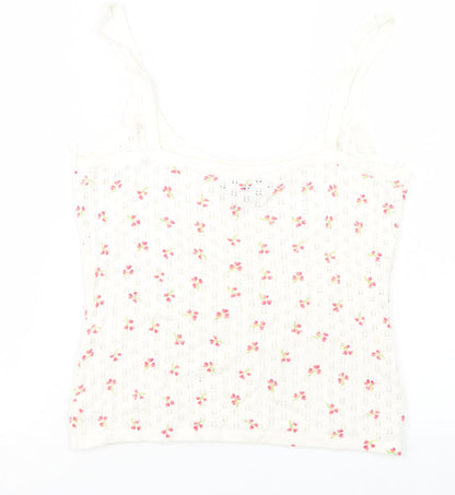 INC International Concepts Womens White Floral  Pullover Jumper Size L