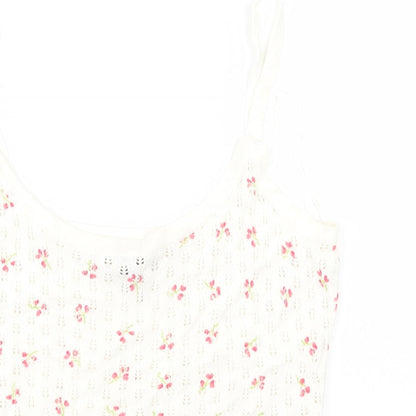 INC International Concepts Womens White Floral  Pullover Jumper Size L