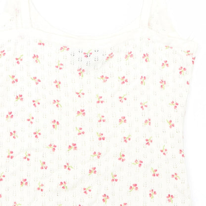 INC International Concepts Womens White Floral  Pullover Jumper Size L