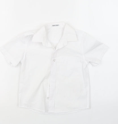 Lily & Dan Boys White   Basic Button-Up Size 4-5 Years