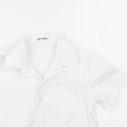 Lily & Dan Boys White   Basic Button-Up Size 4-5 Years