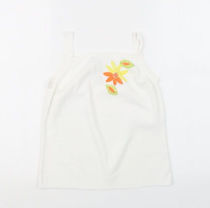 Joseph A. Womens White   Basic Tank Size M