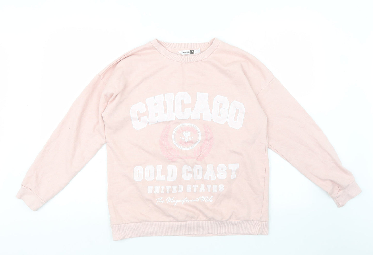 Womens UK Size M Pep&Co Pink Pullover Jumper
