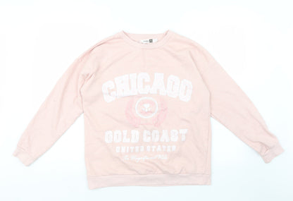 Womens UK Size M Pep&Co Pink Pullover Jumper