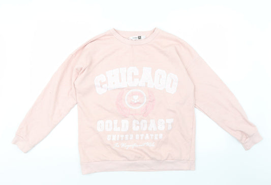 Womens UK Size M Pep&Co Pink Pullover Jumper