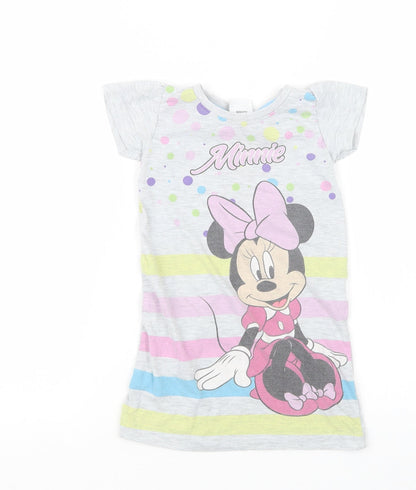 Disney Girls Grey   Basic T-Shirt Size 3 Years  - Minnie Mouse