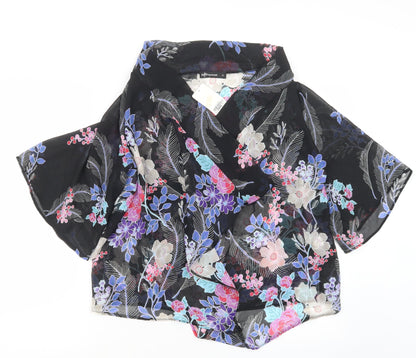 Womens UK Size 12 Internacionale Black Kimono Coat