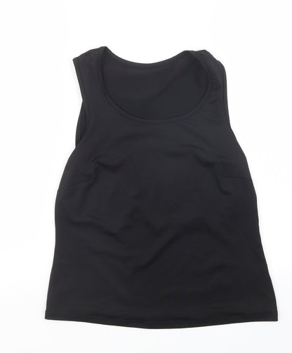 Womens UK Size 12 Preworn Black Basic Tank