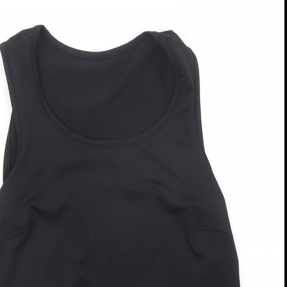 Womens UK Size 12 Preworn Black Basic Tank