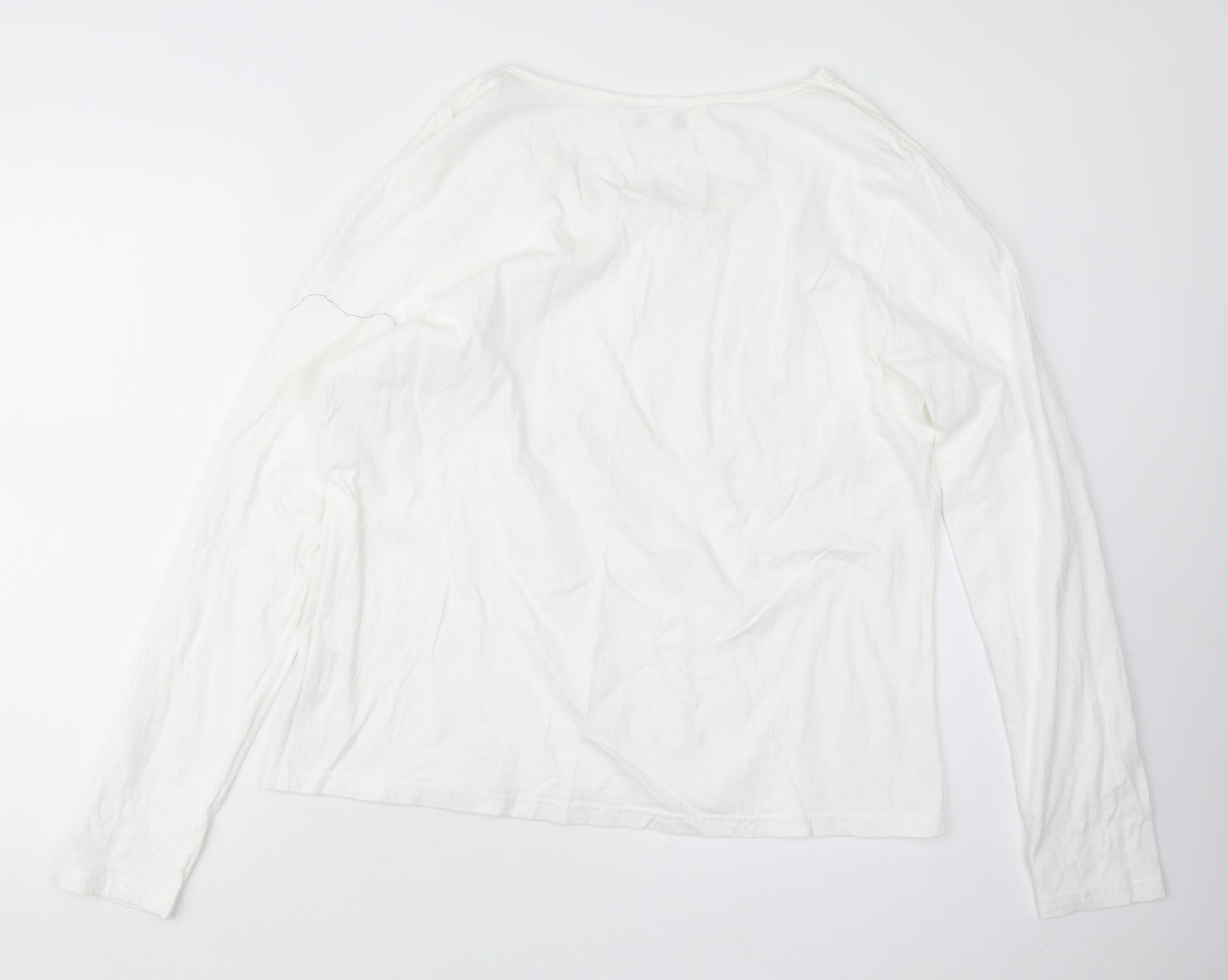Womens UK Size XL EA White Basic T-Shirt