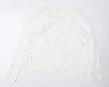 Womens UK Size XL EA White Basic T-Shirt