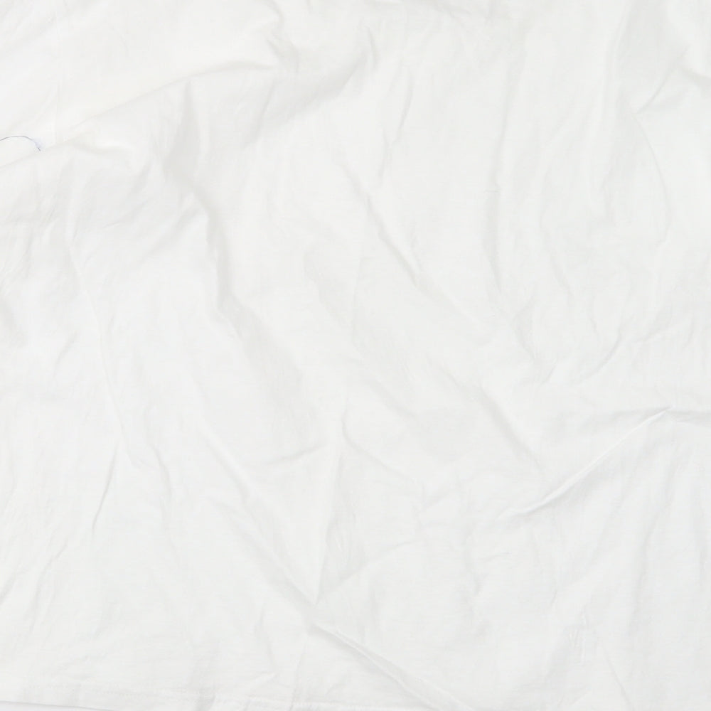 Womens UK Size XL EA White Basic T-Shirt
