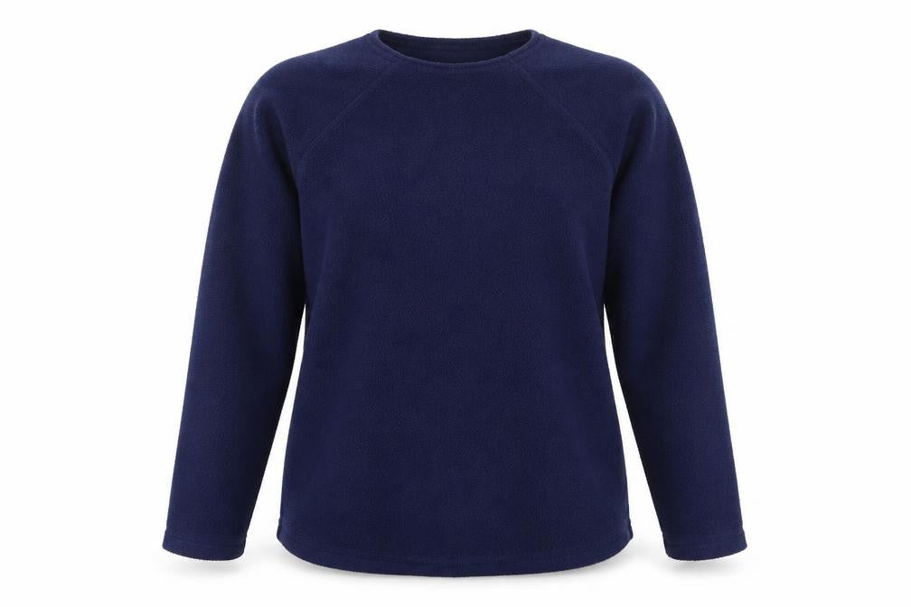 Front view of FM Jeans women’s blue solid top pyjama top, size S