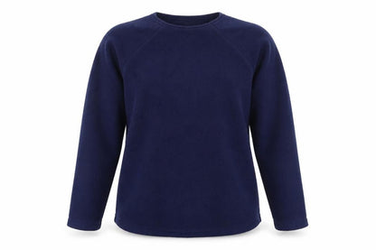 Front view of FM Jeans women’s blue solid top pyjama top, size S