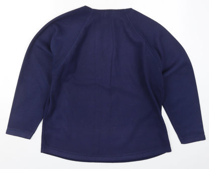 FM Jeans Womens Blue Solid  Top Pyjama Top Size S