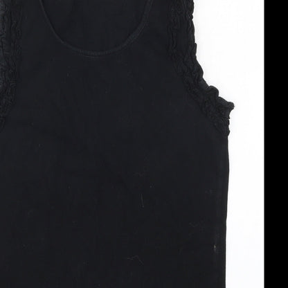 Womens UK Size 10 Preworn Black Basic Tank