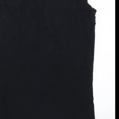 Womens UK Size 10 Preworn Black Basic Tank