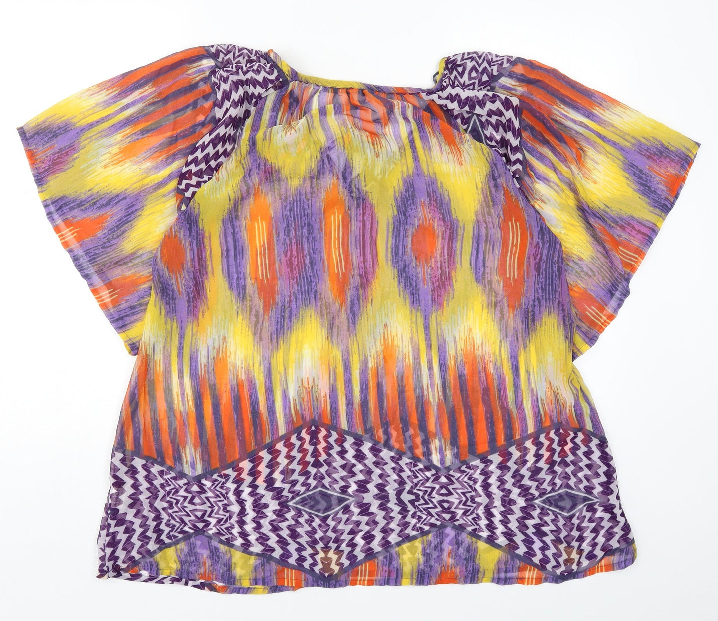 Womens UK Size 10 Atmosphere Multicoloured Basic Blouse