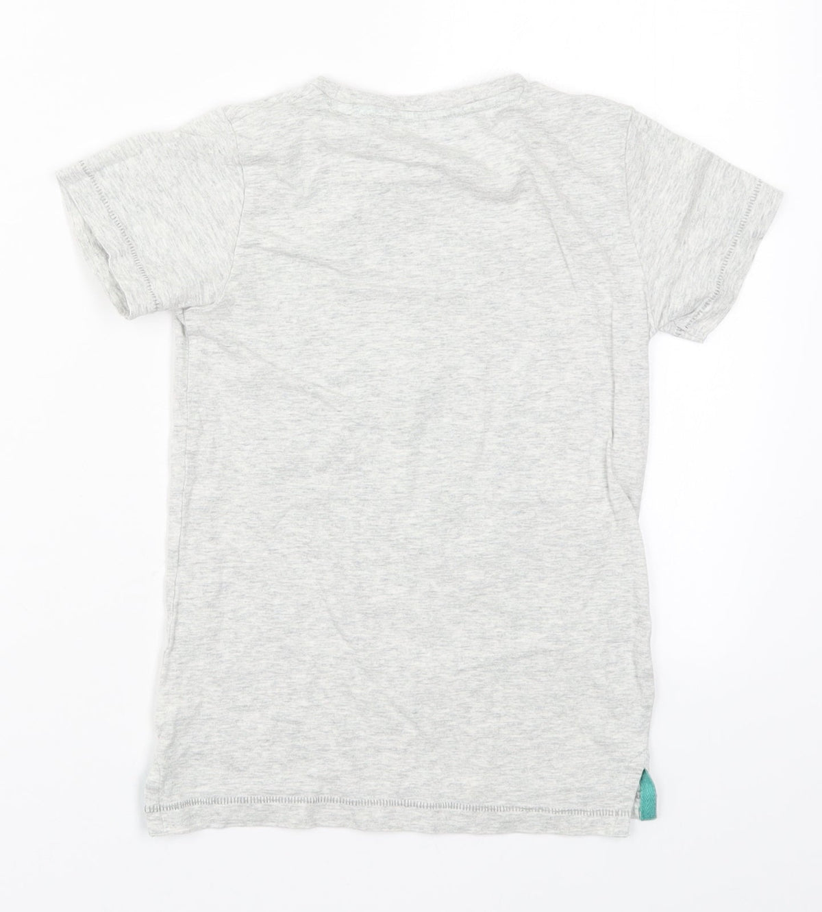 Back view of Next boys’ grey basic t-shirt, size 5-6, years - dude