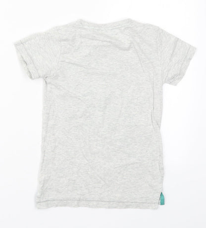 Back view of Next boys’ grey basic t-shirt, size 5-6, years - dude