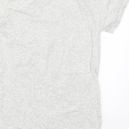 Brand and care label for Next boys’ grey basic t-shirt, size 5-6, years - dude