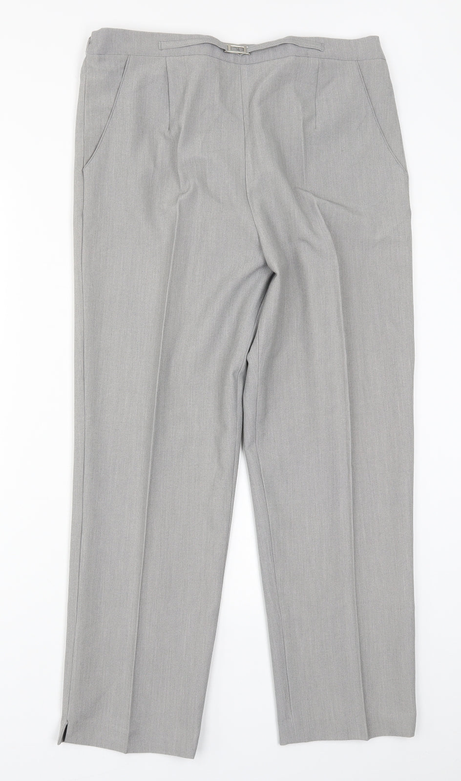 Just Elegance Womens Grey  Rayon Trousers  Size 14 L27 in