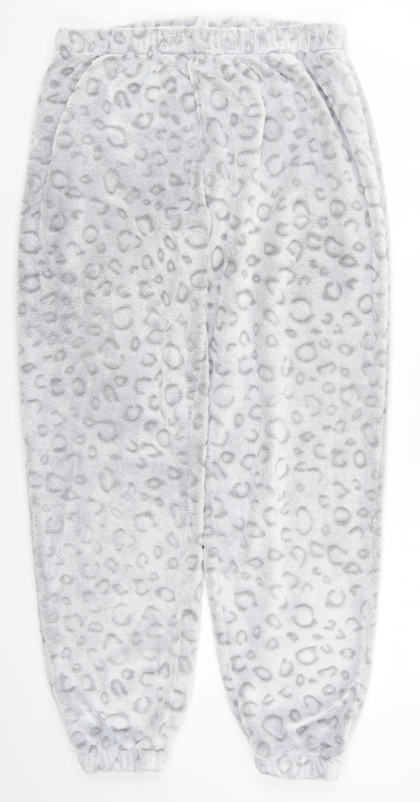B&M Womens Grey Animal Print  Trousers  Size 16 L28 in - Pyjama Pants