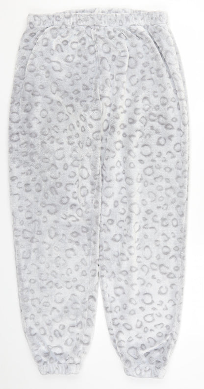 B&M Womens Grey Animal Print  Trousers  Size 16 L28 in - Pyjama Pants